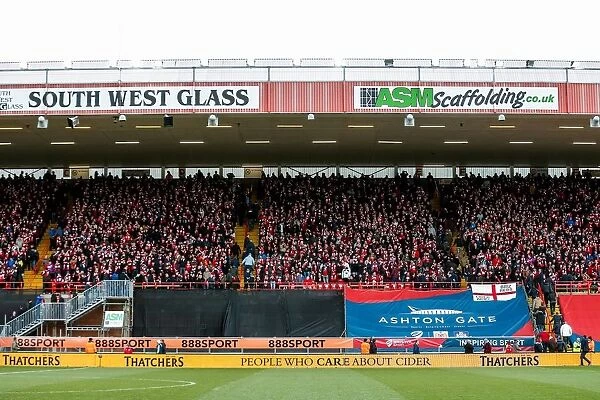 Bristol City Fans Donning Scarves in Anticipation at Ashton Gate Stadium, 2015