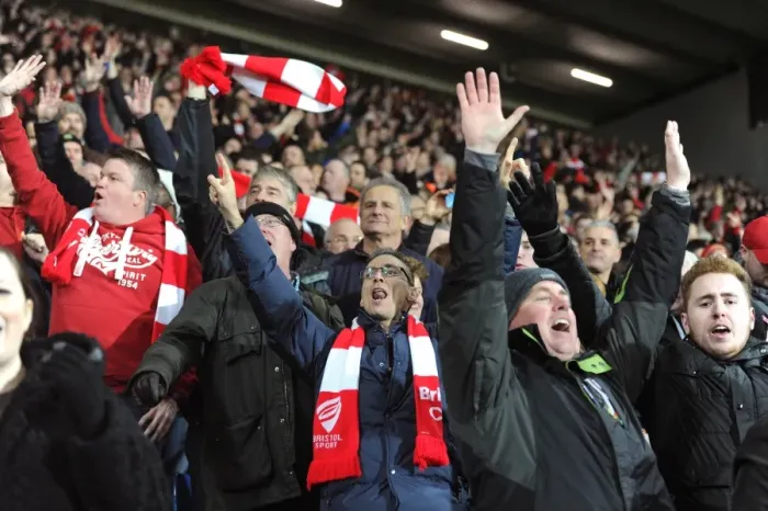 Framed Print : Bristol City Fans Erupt: Agard Scores Thrilling Second Goal vs. West Brom in FA Cup Third Round