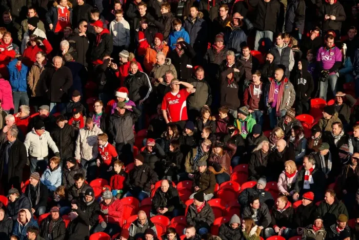 Framed Print : Bristol City Fans Euphoria at Doncaster Rovers vs. Bristol City FA Cup Match, January 2015