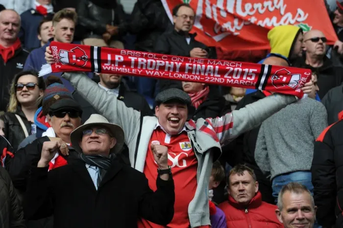 Framed Print : Bristol City Fan's Euphoric Moment as Bristol City Triumphs Over Preston North End in Sky Bet League One (April 11, 2015)