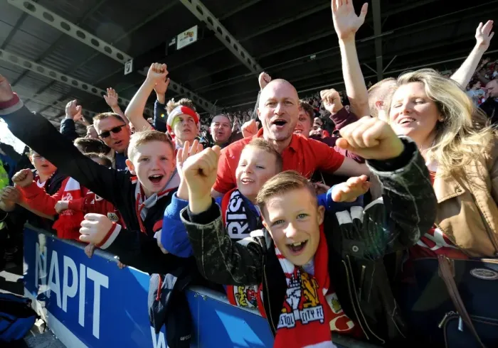 Framed Print : Bristol City Fans Excitement at Proact Stadium during Chesterfield vs. Bristol City Match, League One 2015 Framed Print : Bristol City Fans Excitement at Proact Stadium during Chesterfield vs. Bristol City Match, League One 2015