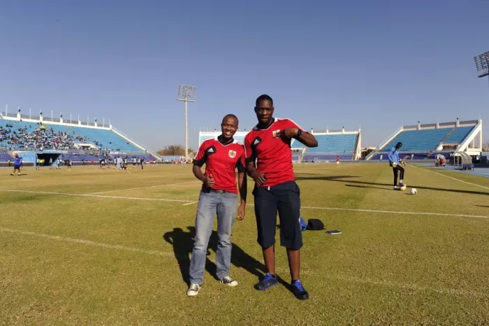 Framed Print : Bristol City Fans at Extension Gunners vs. Bristol City Match in Botswana, 2014