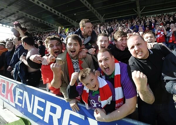 Bristol City Fans Exuberance at Chesterfield's Proact Stadium, 2015 (Sky Bet League One)