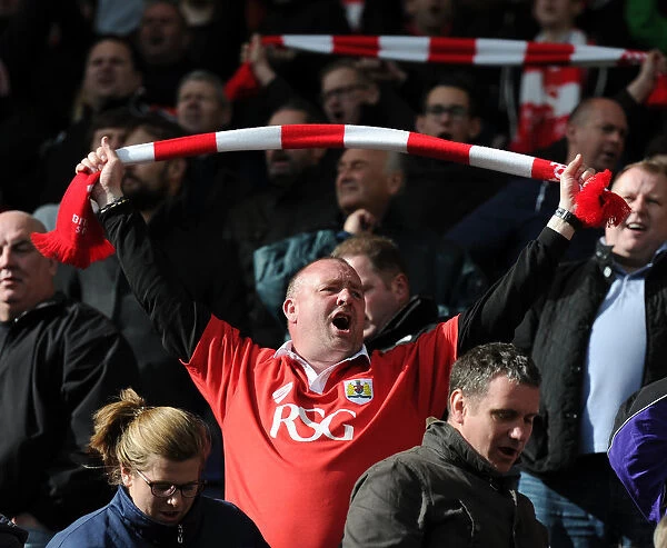 Bristol City Fan's Exuberant Cheer at Preston North End Match, April 2015
