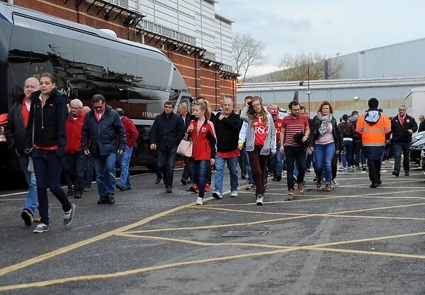 Bristol City Fans in Full Force at Ashton Gate: Bristol City vs Oldham Football Match, November 2014