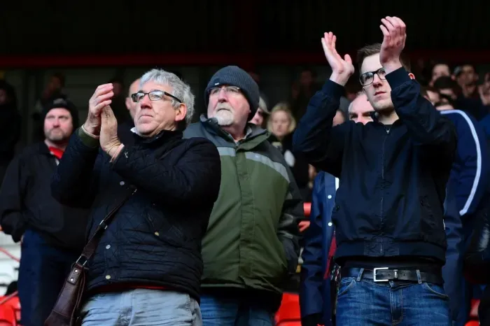 Framed Print : Bristol City Fans in Full Force at Ashton Gate: Sky Bet Championship Match against Burton Albion (04 / 03 / 2017)