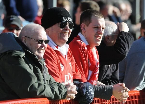 Bristol City Fans in Full Force at Crawley Town's Broadfield Stadium, Sky Bet League One Match, 07-03-2015