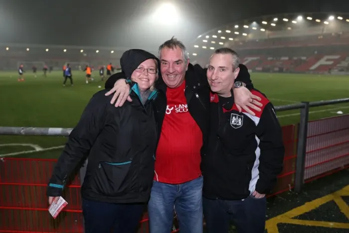 Framed Print : Bristol City Fans in Full Force at Fleetwood Town's Highbury Stadium - Emirates FA Cup Third Round Replay Framed Print : Bristol City Fans in Full Force at Fleetwood Town's Highbury Stadium - Emirates FA Cup Third Round Replay
