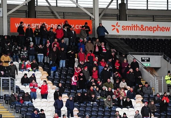 Bristol City Fans in Full Force at Hull City Championship Match, 18 / 12 / 2010
