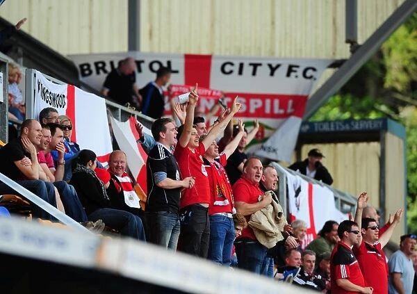 Bristol City Fans in Full Force at McDiarmid Park during Pre-Season Friendly against St Johnstone, July 2012