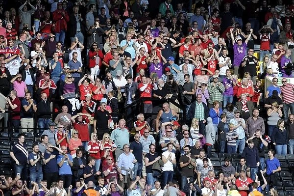 Bristol City Fans in Full Force at Meadow Lane, Sky Bet League One (August 2014)