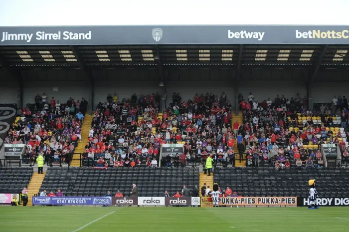 Framed Print : Bristol City Fans in Full Force at Notts County's Meadow Lane Framed Print : Bristol City Fans in Full Force at Notts County's Meadow Lane