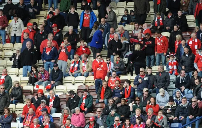 Framed Print : Bristol City Fans in Full Force at Preston North End's Deepdale Framed Print : Bristol City Fans in Full Force at Preston North End's Deepdale