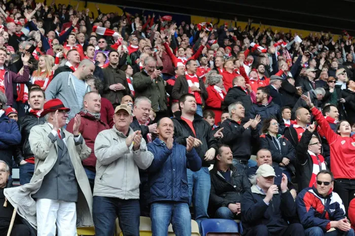 Framed Print : Bristol City Fans in Full Force at Preston North End's Deepdale