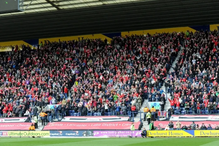 Framed Print : Bristol City Fans in Full Force at Preston North End's Deepdale Stadium, Sky Bet League One Match, 11 / 04 / 2015 Framed Print : Bristol City Fans in Full Force at Preston North End's Deepdale Stadium, Sky Bet League One Match, 11 / 04 / 2015