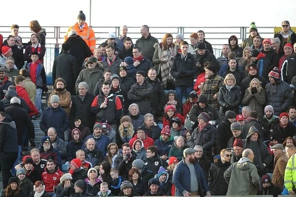 Bristol City Fans in Full Force at Priestfield Stadium during Sky Bet League One Match against Gillingham - December 2014