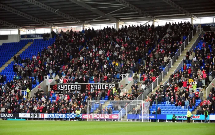 Framed Print : Bristol City Fans in Full Force at Reading's Madejski Stadium, Championship Match, 26 / 12 / 2010 Framed Print : Bristol City Fans in Full Force at Reading's Madejski Stadium, Championship Match, 26 / 12 / 2010