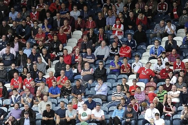 Bristol City Fans in Full Force at Rochdale AFC Match, Sky Bet League One (23 / 08 / 2014)