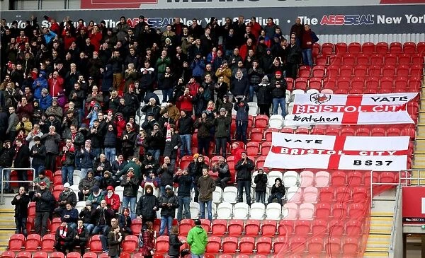 Bristol City Fans in Full Force at Rotherham United Match, Sky Bet Championship (November 2015)