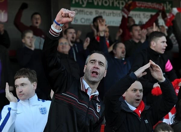 Bristol City Fans in Full Force at Sky Bet League One Match, March 2015
