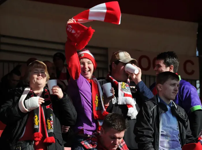 Framed Print : Bristol City Fans in Full Force at Sky Bet League One Match, March 2015