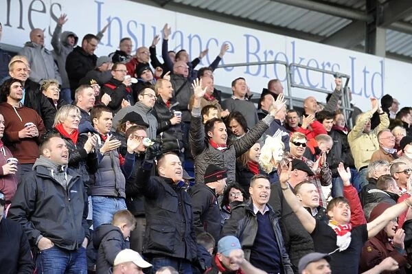 Bristol City Fans in Full Force: Sky Bet League One Showdown against Colchester United (22 March 2014)