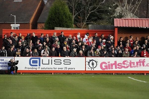 Bristol City Fans in Full Force at Tamworth's The Lamb Ground during FA Cup Second Round Match