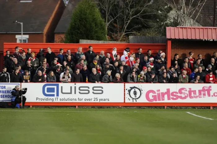 Framed Print : Bristol City Fans in Full Force at Tamworth's The Lamb Ground during FA Cup Second Round Match Framed Print : Bristol City Fans in Full Force at Tamworth's The Lamb Ground during FA Cup Second Round Match