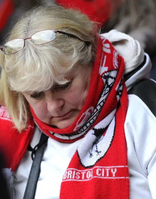 Framed Print : Bristol City Fans in Full Force at Walsall's Banks Stadium