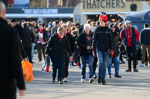Bristol City Fans Gather at Ashton Gate for Championship Clash against Ipswich Town (December 2016)