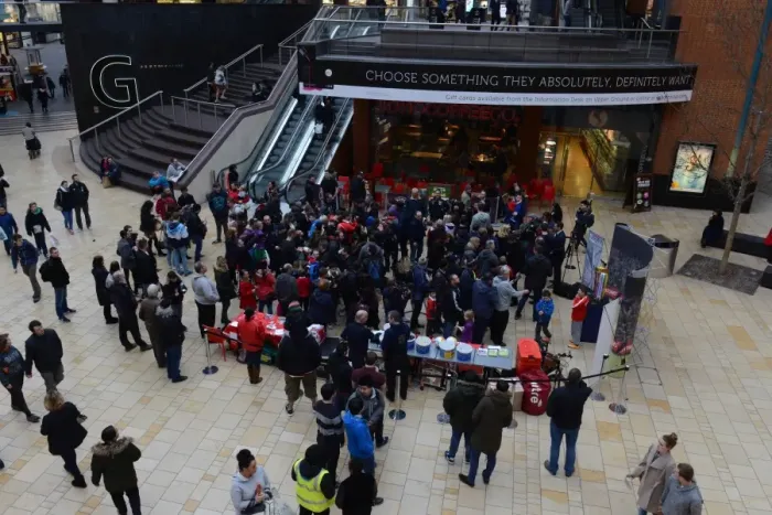 Framed Print : Bristol City Fans Gather at Cabot Circus for Johnstones Paint Trophy Match, 2015 Framed Print : Bristol City Fans Gather at Cabot Circus for Johnstones Paint Trophy Match, 2015