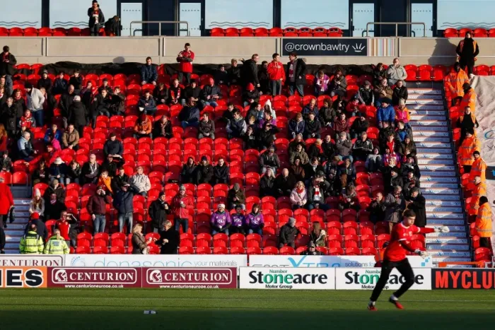 Framed Print : Bristol City Fans Gather at Doncaster's Keepmoat Stadium for FA Cup Match Framed Print : Bristol City Fans Gather at Doncaster's Keepmoat Stadium for FA Cup Match