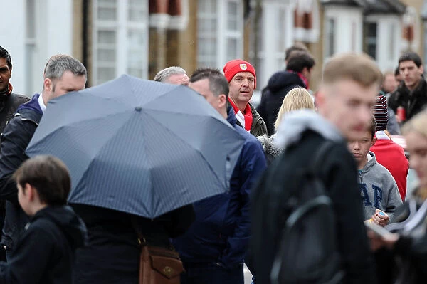 Bristol City Fans Gather at The Griffin Pub Before Brentford Clash in Sky Bet Championship