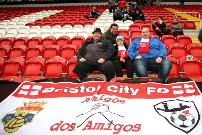 Framed Print : Bristol City Fans Gather at New York Stadium for Rotherham United Match, 2015 Framed Print : Bristol City Fans Gather at New York Stadium for Rotherham United Match, 2015