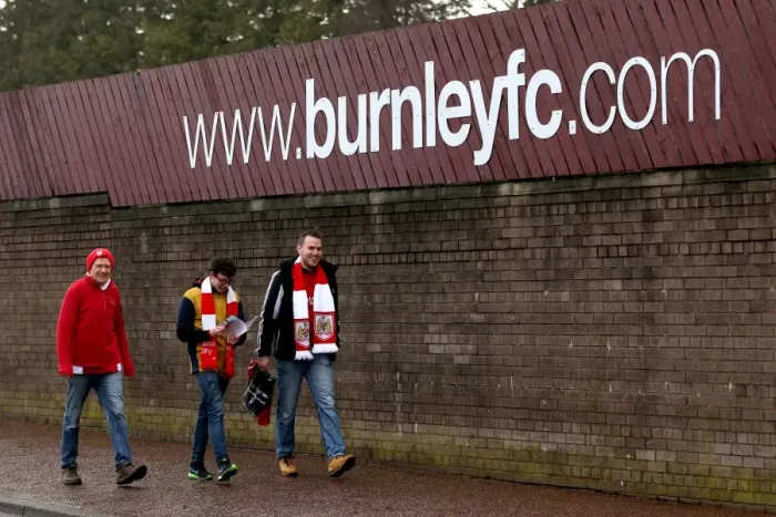 Framed Print : Bristol City Fans Gather at Turf Moor Ahead of Burnley Match, FA Cup 2017