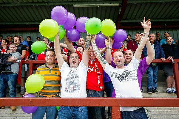 Bristol City Fans Gathered Before Fleetwood Town Match, 2014