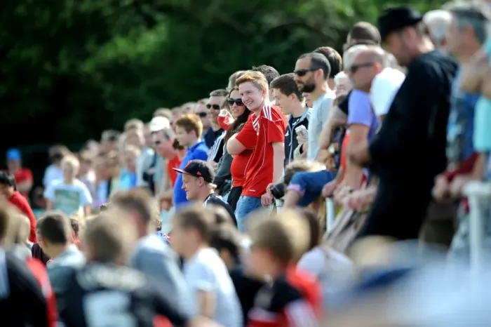 Framed Print : Bristol City Fans Gathered at Portishead Town's The Playing Fields for Pre-Season Match, July 2014 Framed Print : Bristol City Fans Gathered at Portishead Town's The Playing Fields for Pre-Season Match, July 2014