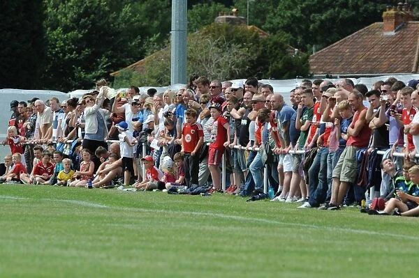 Bristol City Fans Gathered at Portishead's The Playing Fields for Pre-Season Match