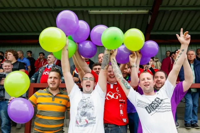 Framed Print : Bristol City Fans Gathering Before Fleetwood Town Match, 2014 Framed Print : Bristol City Fans Gathering Before Fleetwood Town Match, 2014