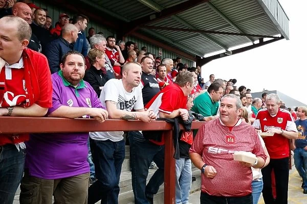 Bristol City Fans Gathering at Fleetwood Town's Highbury Stadium for Sky Bet League 1 Match