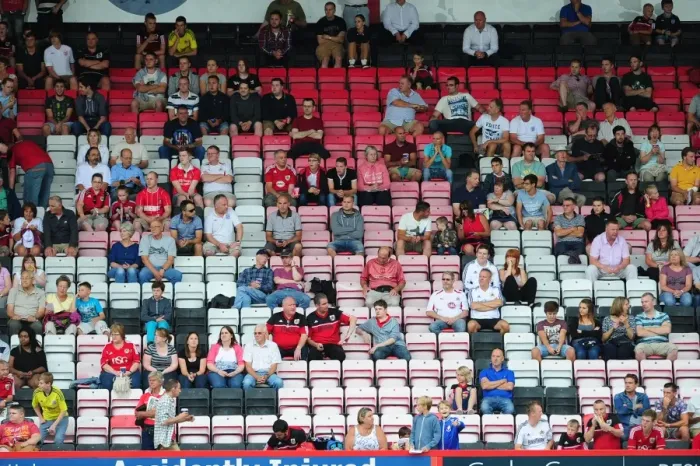 Framed Print : Bristol City Fans at Goldsands Stadium: Pre-Season Friendly Against Bournemouth (2013)