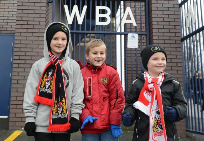 Framed Print : Bristol City Fans at The Hawthorns during FA Cup Third Round Match against West Bromwich Albion - January 9, 2016