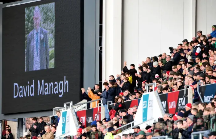 Framed Print : Bristol City Fans Honor David Managh with Emotional Tribute during 37th-Minute vs. Cardiff City