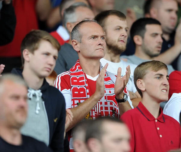 Bristol City Fans Honor Mark Saunders in 54th Minute of MK Dons Match, September 2014
