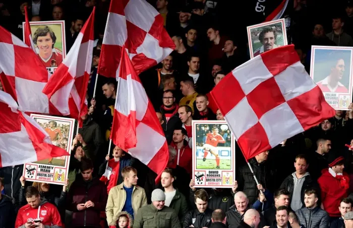 Framed Print : Bristol City Fans Honor Players with Card Tribute during Match against Rotherham United