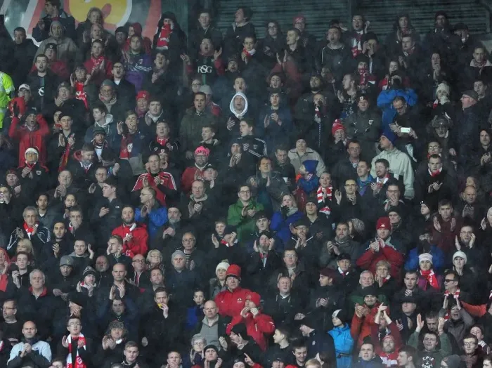 Framed Print : Bristol City Fans at Huddersfield Town Match, Sky Bet Championship (12 / 12 / 2015) Framed Print : Bristol City Fans at Huddersfield Town Match, Sky Bet Championship (12 / 12 / 2015)