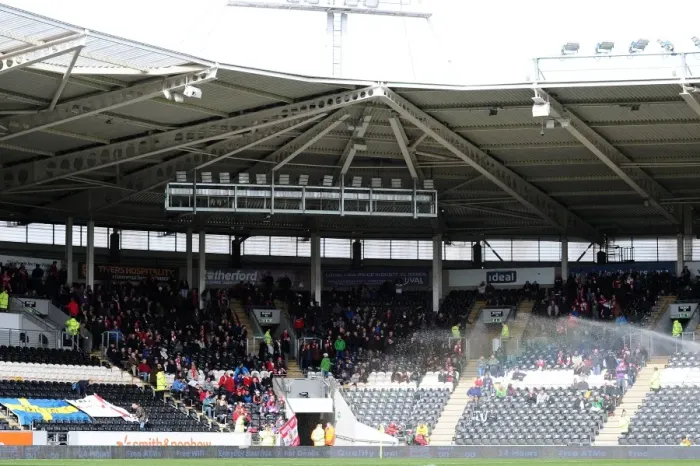 Framed Print : Bristol City Fans at Hull City's KC Stadium, 2016 - Sky Bet Championship Match