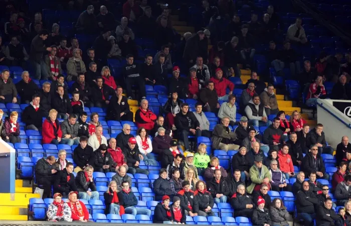 Framed Print : Bristol City Fans at Ipswich Town's Portman Road During Football Match on March 3, 2012 Framed Print : Bristol City Fans at Ipswich Town's Portman Road During Football Match on March 3, 2012