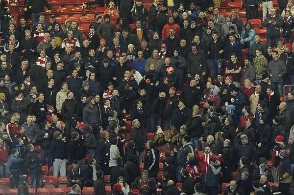 Bristol City Fans Keeping the Ball in the Stands during Watford Replay
