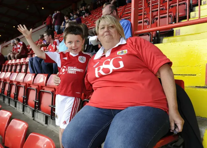 Framed Print : Bristol City Fans Kick Off League One Season at Bramal Lane